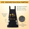 Фартук для кухни с вшитым полотенцем Фартук для кухни с вшитым полотенцем
