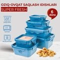 Контейнеры для хранения еды 6 шт. Super Fresh Контейнеры для хранения еды 6 шт. Super Fresh