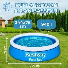 Puflanadigan aylana basseyn 244x76 см Bestway