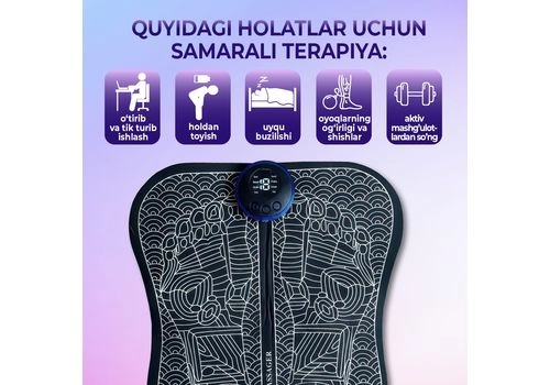 Массажный коврик для ног EMS (миостимулятор), изображение 3 Массажный коврик для ног EMS (миостимулятор), изображение 3